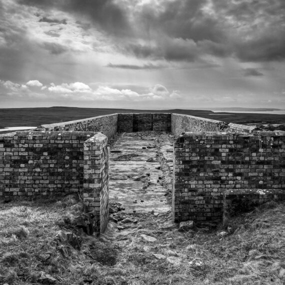 Travel photography Scotland: Abandoned wartime buildings are the only remnants of Burifa Hill Gee Station, an essentiall WWII radio installation near Dunnet Head, Scotland.